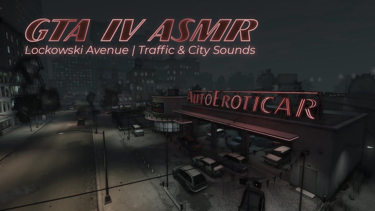GTA IV ASMR  Lockowski Avenue  Traffic  City Sounds Ambience