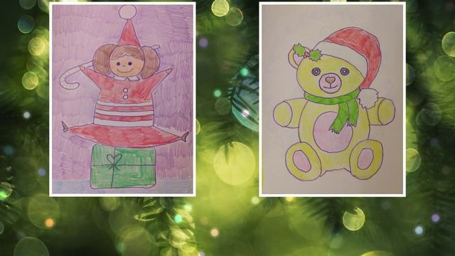 Мои новые новогодние рисунки ! смотреть онлайн