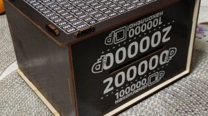 Деревянный конструктор как подарок на Новый Год, шкатулка копилка распаковка сборка