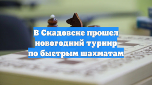В Скадовске прошел новогодний турнир по быстрым шахматам