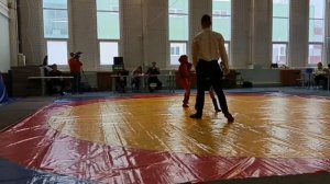 ушу-саньда.Первенство г.Чебоксары-2025.юн.8-9 лет.Михайлов Мирон.крас.Резепов Дамир.син.тр.Г.В.Ильин