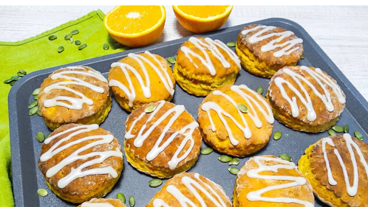 Коржики с Тыквой, пышные и тают во рту. Детям. смотреть онлайн