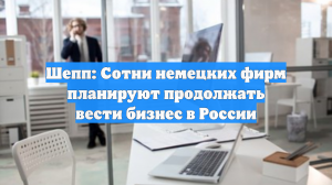 Шепп: Сотни немецких фирм планируют продолжать вести бизнес в России