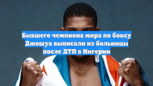 Бывшего чемпиона мира по боксу Джошуа выписали из больницы после ДТП в Нигерии