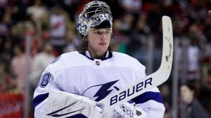 Вратарь "Тампы" Василевский отметился ассистом и отразил 25 бросков в матче НХЛ