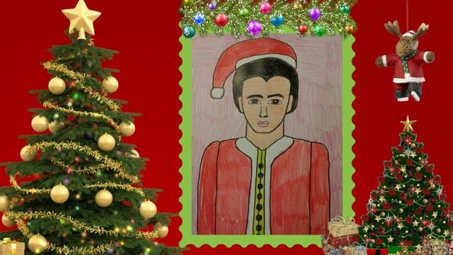 Мои новогодние рисунки портреты Элвис Пресли 3 смотреть онлайн