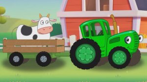 Мультики Для Детей, Развозим Весёлых Животных По Полям