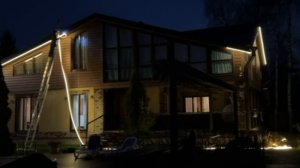 подсветка дома светодиодной лентой снаружи