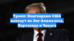 Трамп: Нацгвардию США выведут из Лос-Анджелеса, Портленда и Чикаго