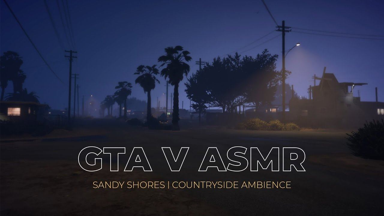 GTA V ASMR  Sandy Shores  Countryside Ambience  Wind  Traffic Sounds