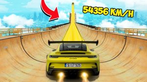 СПУСК БЕЗ ТОРМОЗОВ ПО МЕГА ТРАМПЛИНУ В ГТА 5 - ЭКСПЕРИМЕНТ В GTA 5