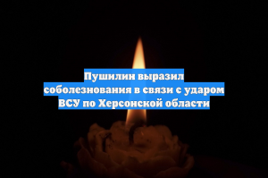 Пушилин выразил соболезнования в связи с ударом ВСУ по Херсонской области