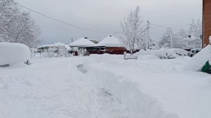 Ситуация в Краснодарском крае 1-ого января 2026 года, за 12 часов выпало больше метра снега.