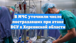 В МЧС уточнили число пострадавших при атаке ВСУ в Херсонской области