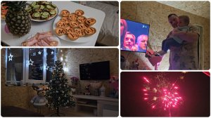 Отмечаем новый год/приехали друзья/запускаем салют.