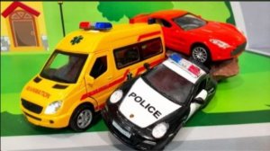 Мультики про машинки все серии Скорая помощь и Полицейская машинка Сборник мультфильмов для детей