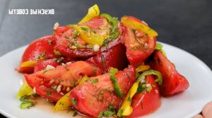 Бабушка научила ГОТОВИТЬ только ТАК!Обалденная Закуска из Помидоров   Помидоры по-корейски!