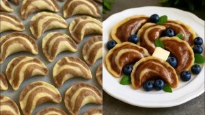 эти ВАРЕНИКИ С ВИШНЕЙ покорят всех!!! Нежное белое и шоколадное тесто! Не развариваются и не текут!