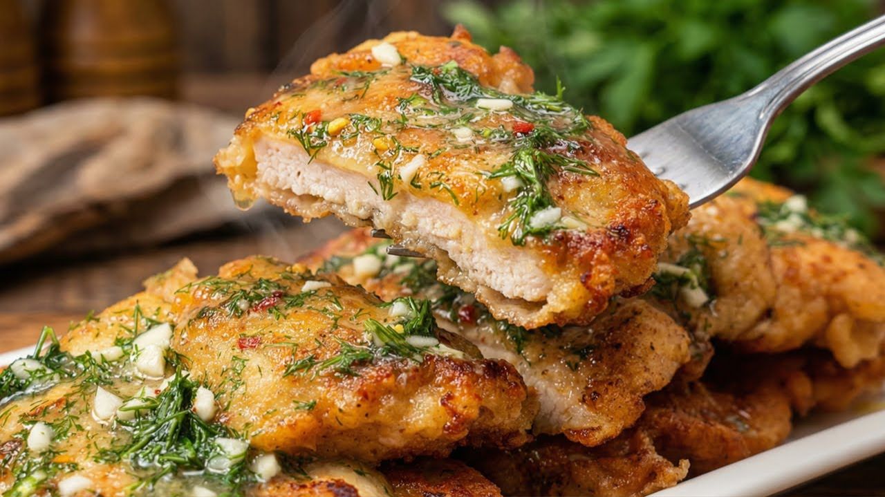 Рецепт сочной куриной грудки с чесноком — потрясающе! Нежная и аппетитная! смотреть онлайн