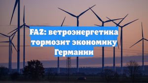 FAZ: ветроэнергетика тормозит экономику Германии