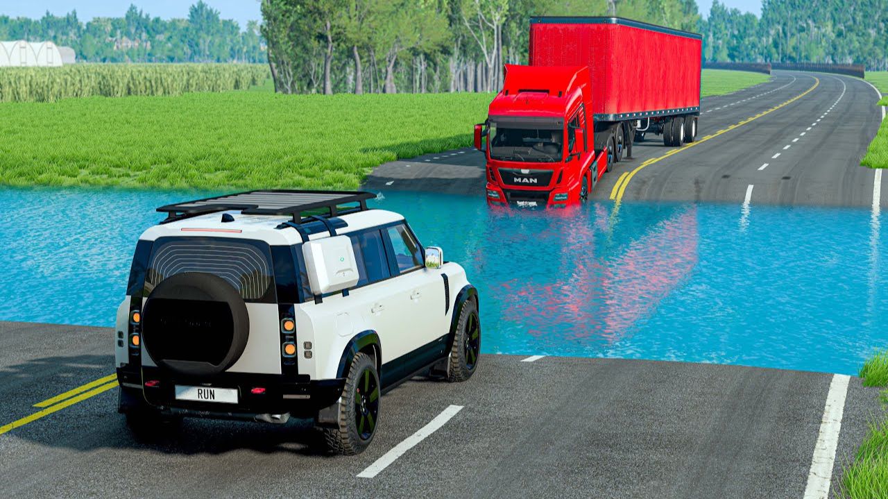 Автомобили против воды #1 😱 | BeamNG.Drive|Бемиджи Драйв смотреть онлайн