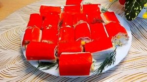 Красочная закуска из крабовых палочек