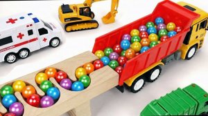 Мультики для детей. Яркая залипательная шарики и Разноцветные машинки на трассе. Мультики малышам