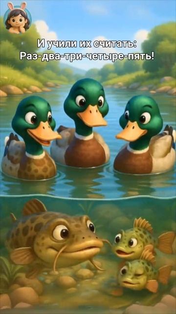🐰🎶 Весёлая считалка про рыбок и уток! смотреть онлайн