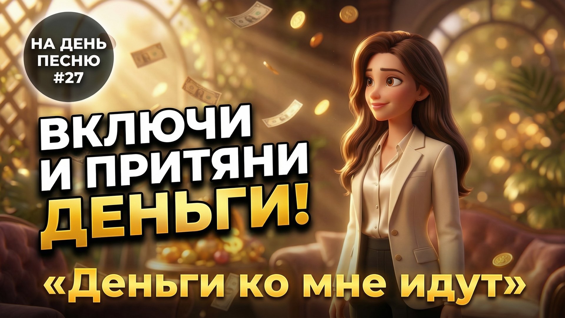 НА ДЕНЬ ПЕСНЮ #27 | Энергичная ПЕСНЯ-АФФИРМАЦИЯ на деньги | "Деньги ко мне идут" смотреть онлайн