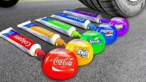 Потрясающие эксперименты! Машина против хрустящих мягких вещей! Кока-кола, Фанта, Миринда,