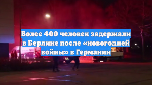 Более 400 человек задержали в Берлине после «новогодней войны» в Германии