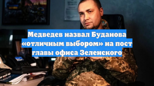 Медведев заявил, что Буданов «отличный» кандидат на пост главы офиса Зеленского