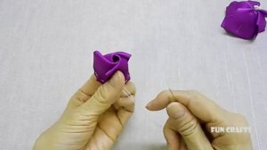 DIY Ribbon Flowers - How to Make Ribbon Roses - Amazing Ribbon Flower Trick - Ea