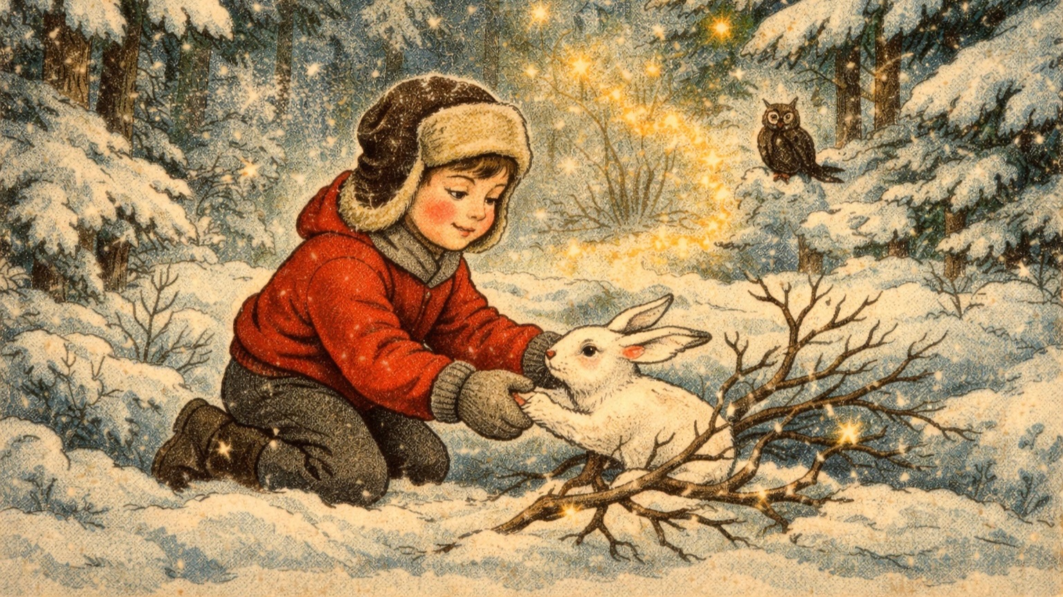 НОВОГОДНЯЯ АУДИОСКАЗКА ДЛЯ ДЕТЕЙ: Новогодняя сказка про Ваню и сказочный лес 📖🎄❄️ смотреть онлайн