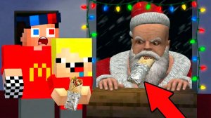🌭НОЧНАЯ СМЕНА В НОВОГОДНЕЙ ЗАКУСОЧНОЙ В МАЙНКРАФТ! ШЕДИ И НУБИК MINECRAFT