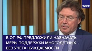 В ОП РФ предложили назначать меры поддержки многодетных без учета нуждаемости