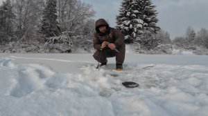 Новогодняя рыбалка/ Нежданчик на донку