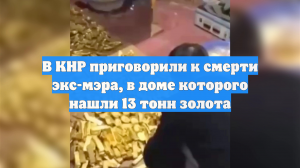 В КНР приговорили к смерти экс-мэра, в доме которого нашли 13 тонн золота