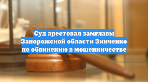 Суд арестовал заместителя губернатора Запорожской области Зинченко