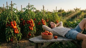 Ленивый способ выращивания томатов или высадка на черный спанбонд!