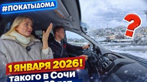 В Сочи такого не было  50 лет. 1 января 2026 обзор города. Зимняя сказка в Сочи
