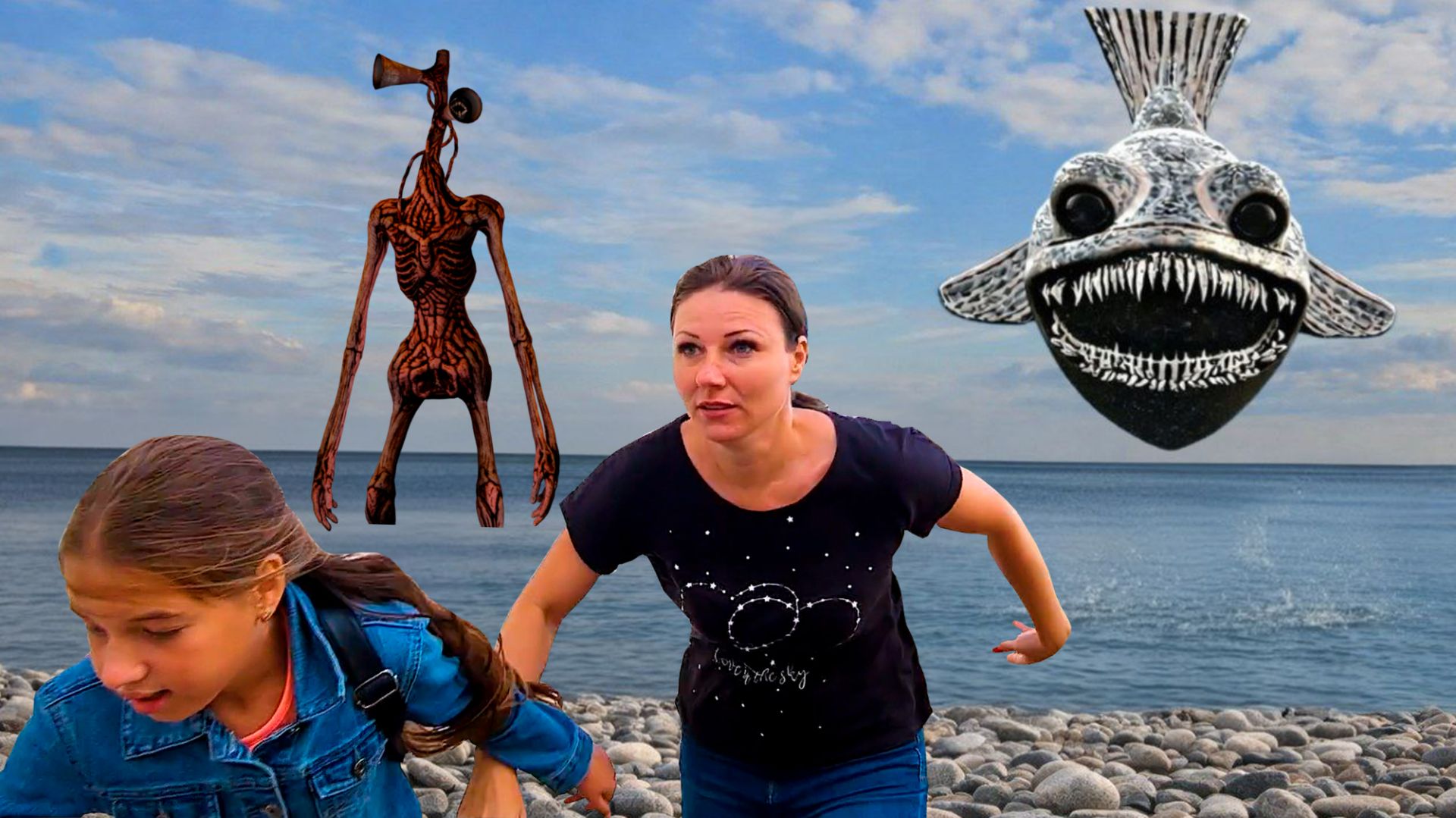 СИРЕНОГОЛОВЫЙ и МОНСТР РЫБА в нашей реальности! смотреть онлайн