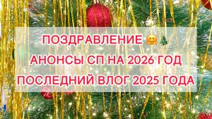 Поздравление 🎄 Влог (22-31.12.25г). Продвижения, готовые работы, анонсы СП на 2026 год.