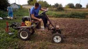 Самодельный мини трактор из мотоблока Нева