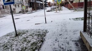 Анапа. За ночь намело снега! Красота! 2 января 2026. 8.30 утра.