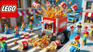 Курица разлетелась во все стороны — робот KFC LEGO не справился с доставкой!