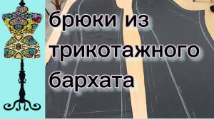 Брюки из трикотажного бархата. 02-01-2026