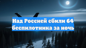 Над Россией сбили 64 беспилотника за ночь