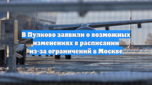 В Пулково заявили о возможных изменениях в расписании из-за ограничений в Москве