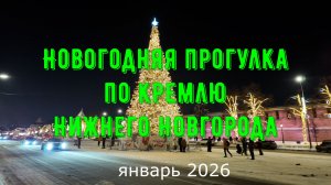 Новогодняя прогулка по кремлю Нижнего Новгорода январь 2026 года